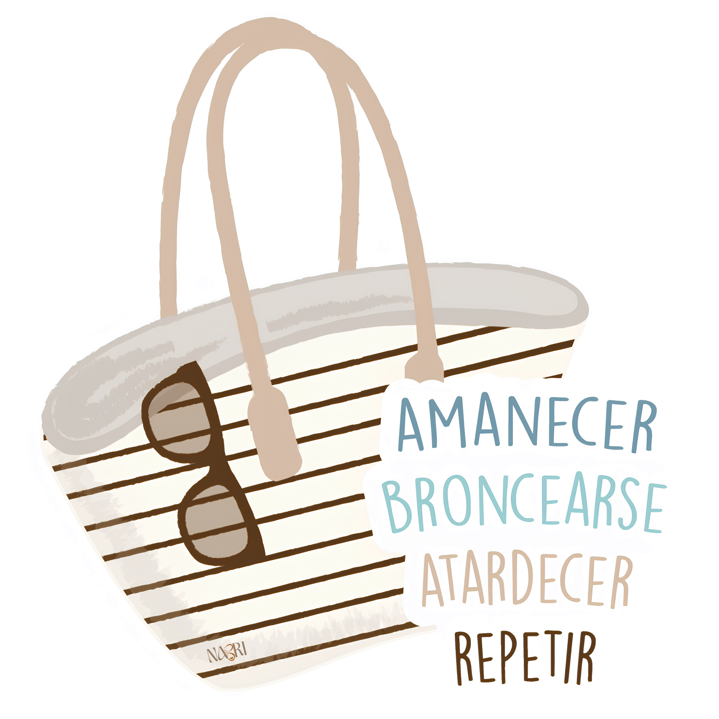 Beach Tote Bag Sticker
