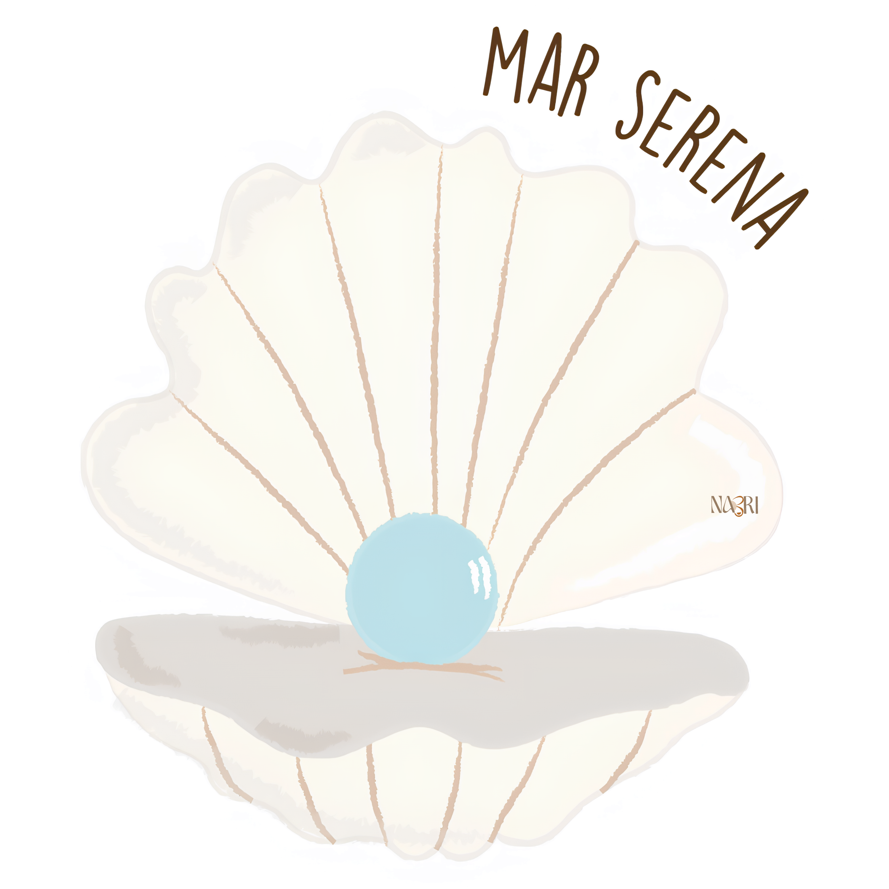 Seashell Pearl Sticker