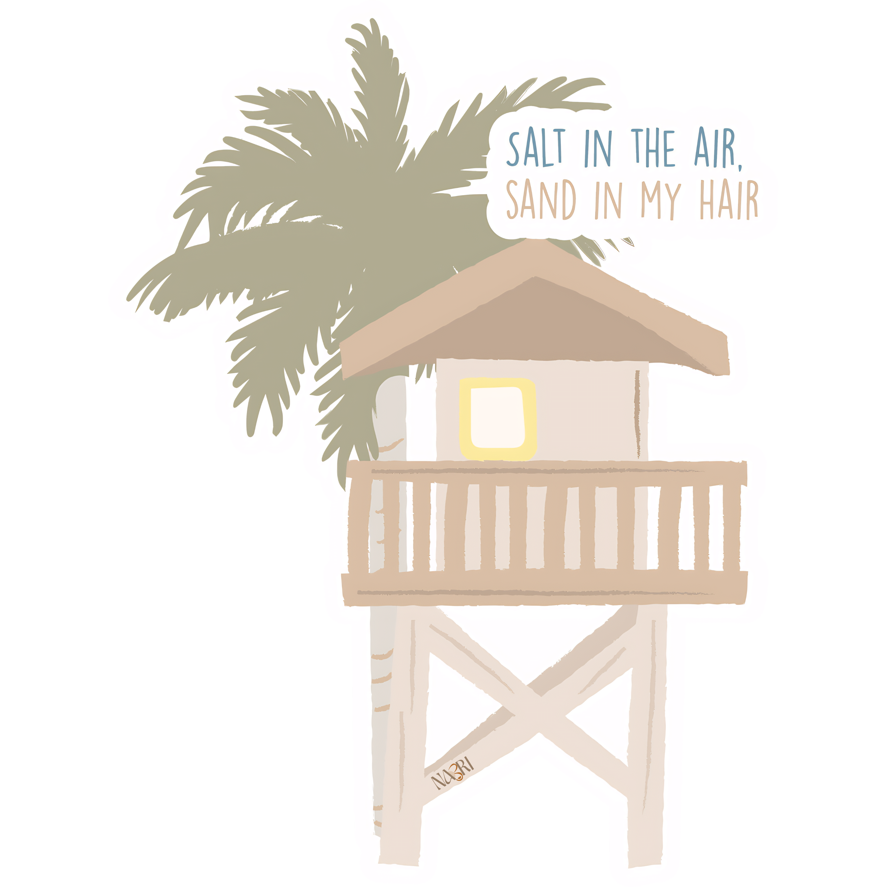 Beach Lifeguard Tower Sticker