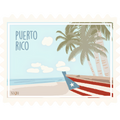 Puerto Rico Postcard Sticker