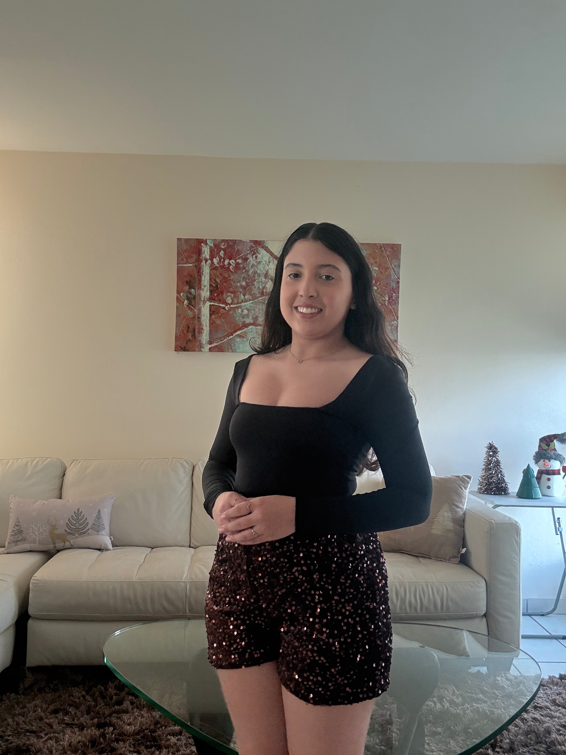 Holiday Burgundy Shine Shorts